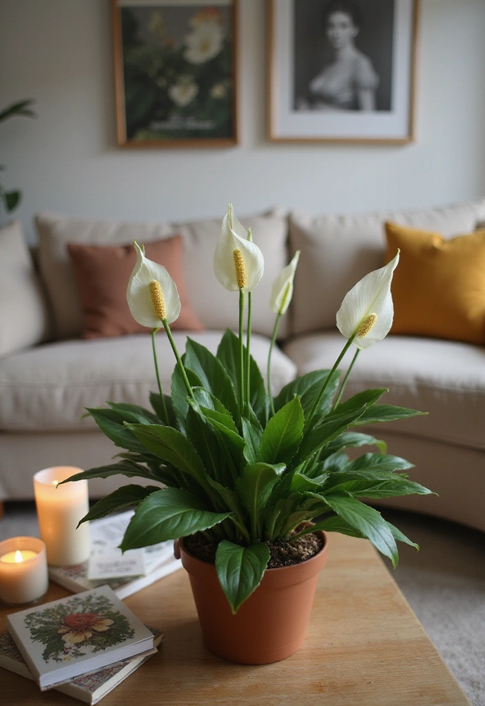18 Small House Plants Perfect for Tiny Apartments (Even #5 Fits on Your Desk!) - 9. Peace Lily (Spathiphyllum)