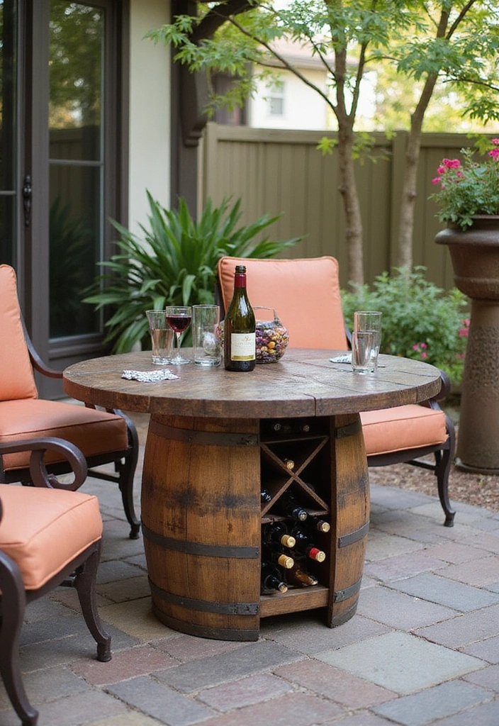 5 Modern Wine Storage Ideas That Are Both Functional and Chic (Check Out #3!) - 5. Chic Wine Barrel Storage